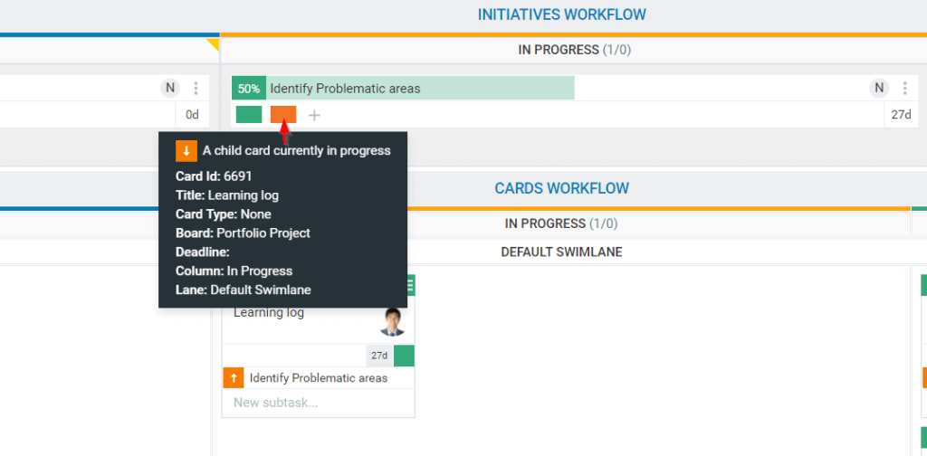 project visibility on Kanban board